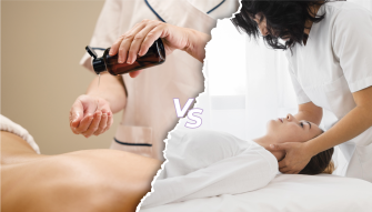 Massage à l'huile vs massage shiatsu